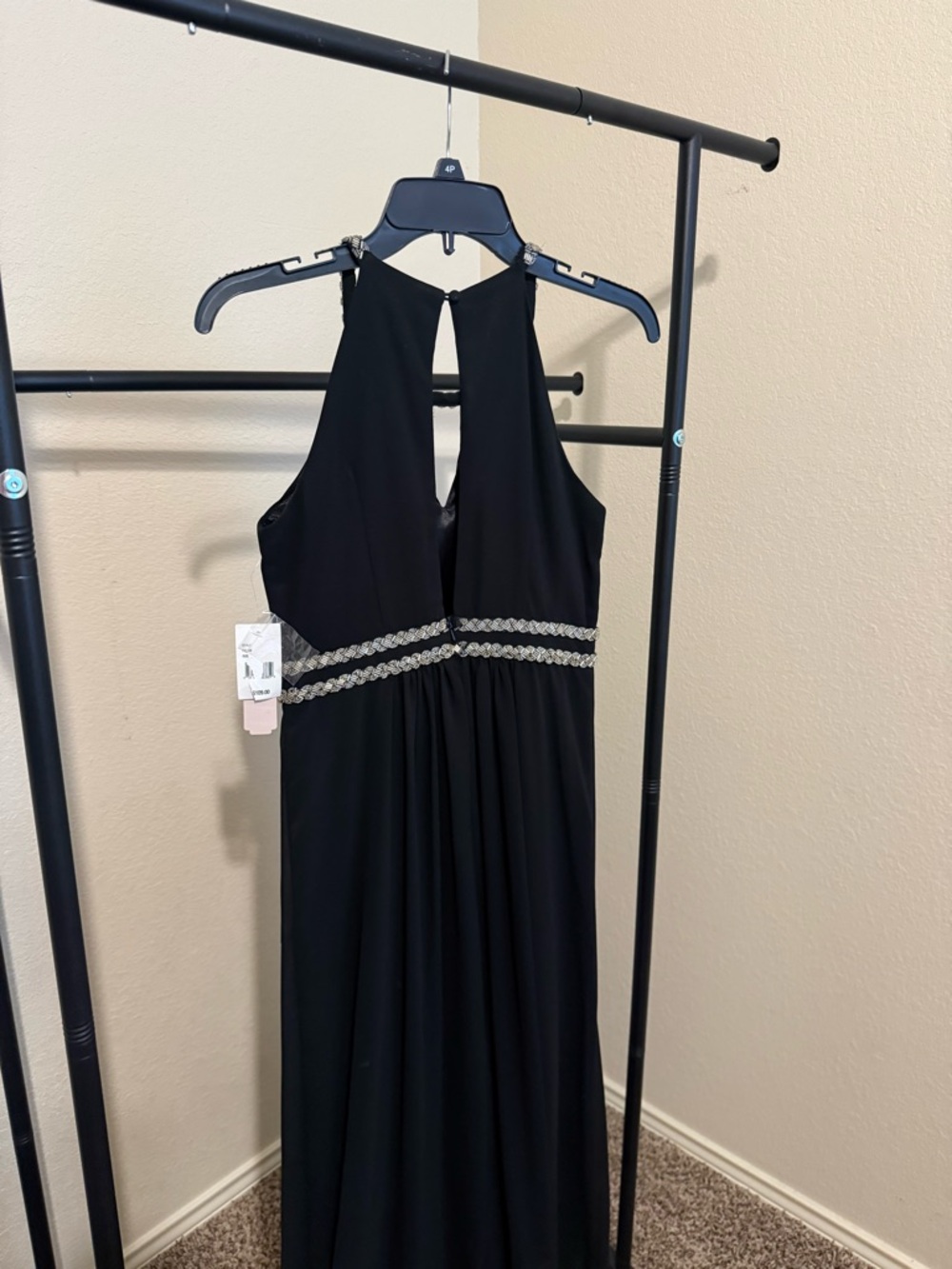 Gianni Bini Black Beaded Halter Maxi Dress - Picture 7 of 8
